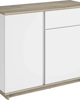 Comoda Concept 2D1S 1000x820x400 stejar craft gri/nimfea alb