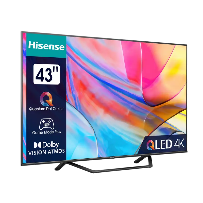 43" QLED SMART TV Hisense 43A7KQ, 3840x2160 4K UHD, VIDAA U6.0, Negru - imagine 2