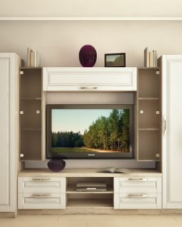 Living Elena-F cu sticla (3m) (ТV-1,2m) Frezare MDF