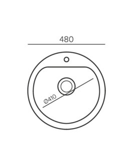 Chiuveta din quarț QUARTZ D480 GREY
