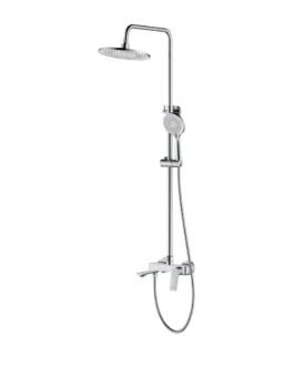 Coloană de duș Lave 2349 Chrome, 3 functii, alama, dus fix tip ploaie, para dus mobila, baterie cada, reglabila